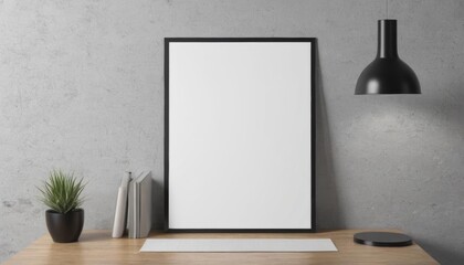 Wall Mural - mockup loft poster easel project black blank vertise presentation wall art poster background