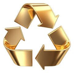 Canvas Print - PNG A recycle icon gold white background recycling.