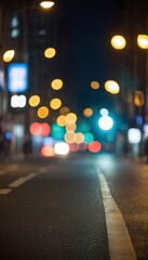 Wall Mural - blurred abstract shine background bokeh blue night night decoration abstract stylish street lights b