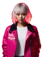 Poster - PNG  K-pop portrait adult woman.