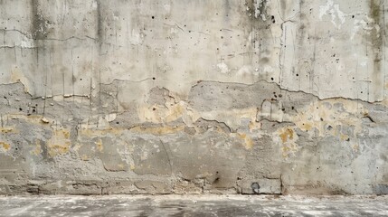 Canvas Print - Aged concrete wall with grunge texture in abandoned setting for design Stock Image