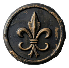 Wall Mural - png seal wax stamp deep fleur de lis badge representation accessories.