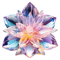 Sticker - PNG Crystal flower gemstone jewelry white background inflorescence.