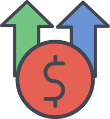 Sticker - Income Vector Icon