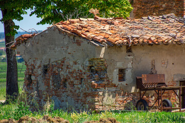 Old agricultural farm in Emilia-Romagna, Italy, with its ancient building.