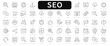 © OpenDesigner - SEO - Search engine optimization line icons set. SEO editable stroke icon vector