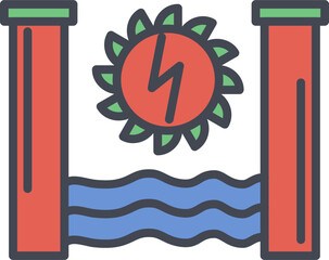 Poster - Hydro Power Vector Icon