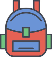 Poster - Bag Pack Vector Icon