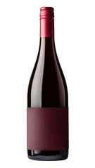 Wall Mural - Red wine bottle png, transparent background