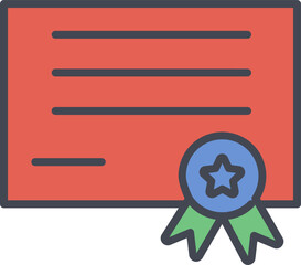 Sticker - Diploma Vector Icon