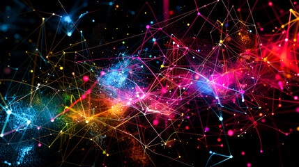 background connected line for internet or networking