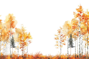 Poster - PNG  Autumn scenery border landscape nature outdoors.