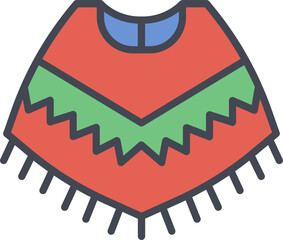 Poster - Poncho Vector Icon