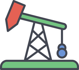 Poster - Pumpjack Vector Icon