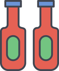 Sticker - Drink Bottle Vector Icon