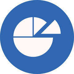 Sticker - Pie chart glyph circle icon