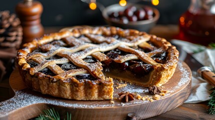 Wall Mural - Prune pie is a sweet and tender pie