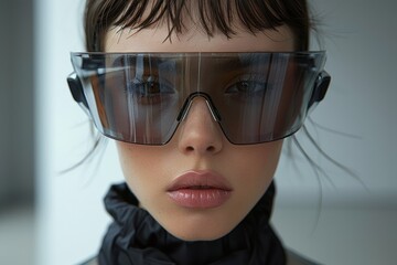 Bold sunglasses with oversized frames and dramatic lenses on white backdrop