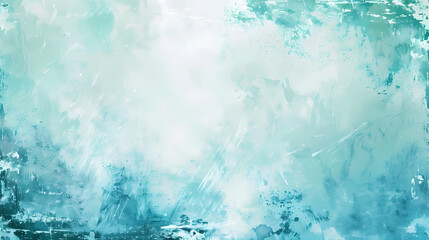 Wall Mural - Abstract watercolor texture with shades of blue and green, creating a serene and calming atmosphere.