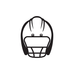 Rugby helmet vector illustration symbol design