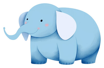 Poster - PNG Chubby elephant wildlife animal mammal.