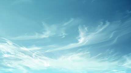 Sticker - A serene blue background with soft, wispy clouds drifting by, giving a sense of calm and tranquility