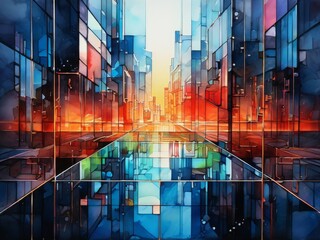 bright abstract geometric colorful background, wallpaper,   banner