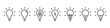 © Precious - Light bulb icon. Idea sign. Electricity symbol vector set. Iolated lamp icon on white background