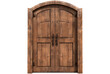 © ceren - Wooden old vintage door  isolated on transparent or white background
