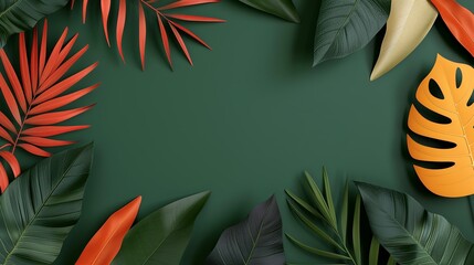 Wall Mural - Abstract background of colorful nature scenes featuring vibrant floral patterns of colorful leaves that display a range of shades creating a lively and dynamic visual experience Illustration, Image,