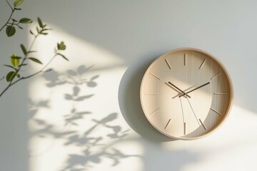 Wall Mural - minimalist clock with no numbers and simple hands