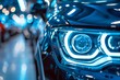 © ArtSpree - headlights close-up, car dealership, auto theme. Beautiful simple AI generated image in 4K, unique.