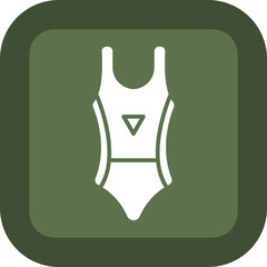 Poster - Swim Suit Glyph Green Box Icon