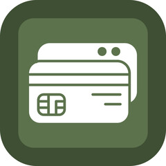 Poster - Card Payment Glyph Green Box Icon