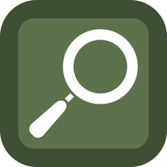 Sticker - Magnifying Glass Glyph Green Box Icon