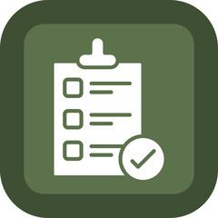 Poster - To Do List Glyph Green Box Icon