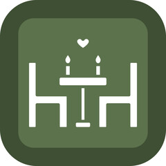 Poster - Candle Night Glyph Green Box Icon