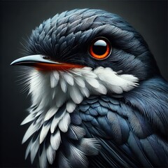 Wall Mural - A close-up portrait of a bird with striking features