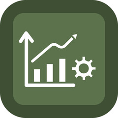 Poster - Revenue Glyph Green Box Icon