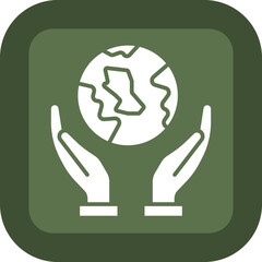 Sticker - Save The World Glyph Green Box Icon