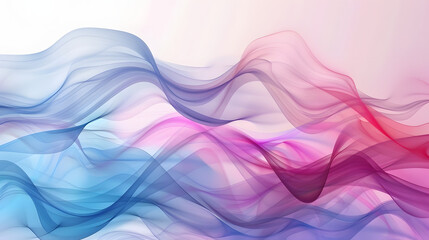 Poster - Soft pastel abstract design with gentle waves and smooth lines, conveying a feeling of tranquility and healthcare