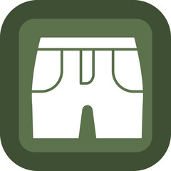 Canvas Print - Shorts Glyph Green Box Icon