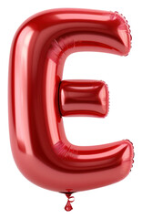 Poster - PNG  Red E letter balloon text red.