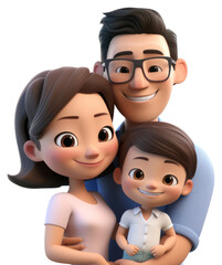 PNG Baby smiling cartoon father.