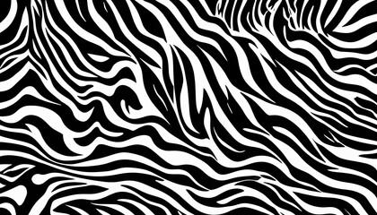 Wall Mural - trendy zebra skin pattern background vector. animal fur, vector background for fabric design, wrappi