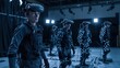 © OMD - Actors in motion capture suits equipped with VR headsets on a film set
