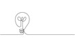 © Line emotion - lamp line art style , think . vector eps 10, Continuous one line drawing of light bulb vector illustration. Premium vector, Continuous one line drawing of light bulb vector illustration. Premium