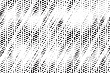 Fototapete - Halftone triangle abstract grunge background. Monochrome geometric vector pattern. Vector illustration.