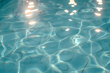 Canvas Print - Texture of water in swimming pool for background