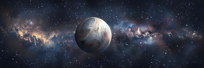Wall Mural - the planet pluto in space